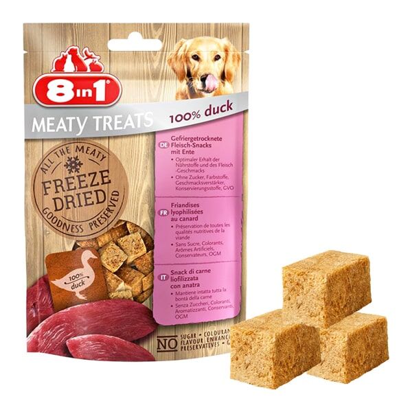 8in1 Freeze Dried Ördekli Doğal Köpek Ödül Maması 50 Gr