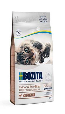 Bozita İndoor Sterilised Tahılsız Geyik Etli Kısırlaştırılmış Kedi Maması 10 Kg
