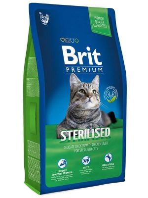 Brit Premium Kısırlaştırılmış Kediler İçin Özel Formüllü Kedi Maması 8 KG