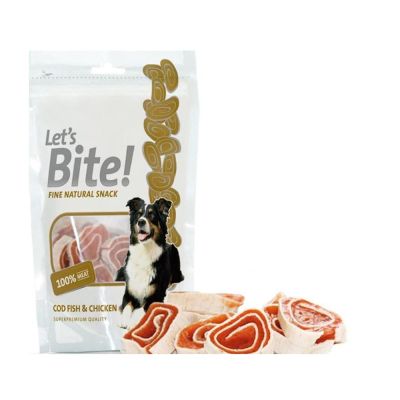 Brit Lets Bite Cod Fısh&Chicken Balıklı Tavuklu Köpek Ödülü 80 GR