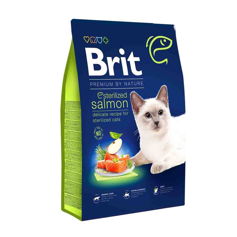 Brit Premium Kısırlaştırılmış Somonlu Kedi Maması 8 kg