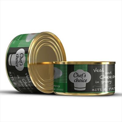 Chefs Choice Kıyılmış Dana Etli ve Peynirli Tahılsız Kedi Konservesi 85 GR