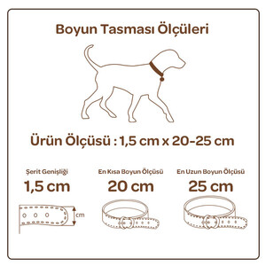 Doggie Polar Softlu Dokuma Köpek Boyun Tasması (1,5cm x-20-25cm -PDBT-1510 S) - Thumbnail