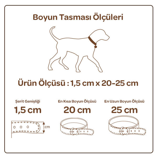 Doggie Polar Softlu Dokuma Köpek Boyun Tasması (1,5cm x-20-25cm -PDBT-1510 S)
