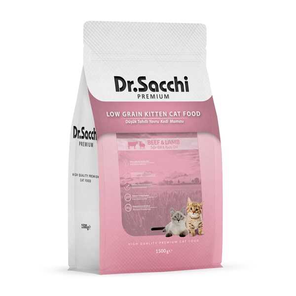 Dr.Sacchi Premium Düşük Tahıllı Yavru Kedi Maması 1,5 Kg