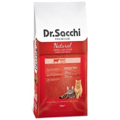 Dr.Sacchi Premium Sensitive Biftekli Kedi Maması 15 KG