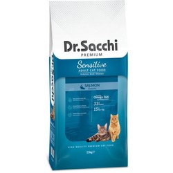 Dr.Sacchi Premium Sensitive Somonlu Kedi Maması 15 KG - Thumbnail