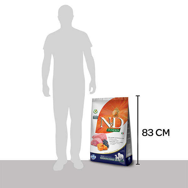 ND Tahılsız Bal Kabağı Kuzu Etli Köpek Maması 12 KG