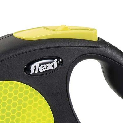 Flexi New Neon Sarı Otomatik Şerit Gezdirme Tasması 5 Metre