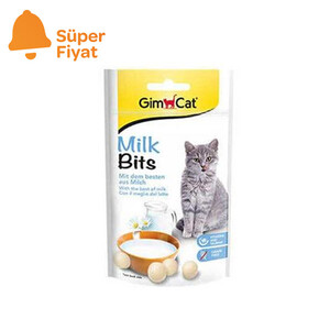 Gimcat Milk Bits Sütlü Taurinli Tahılsız Kedi Ödül Tableti 40 Gr - Thumbnail