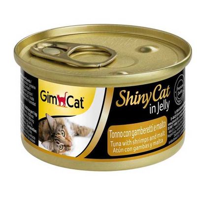 GimCat Shinycat Konserve Kedi Maması Tuna Balıklı Karidesli Malt Özlü 70 Gr