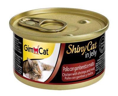 Gimcat ShinyCat Tavuk ve Karides Malt Kedi Konservesi 70 GR
