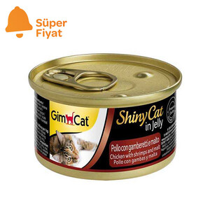 Gimcat ShinyCat Tavuk ve Karides Malt Kedi Konservesi 70 GR - Thumbnail