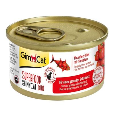 Gimcat Shinycat Tuna Balıklı Domatesli Fileto Kedi Konservesi 70 gr