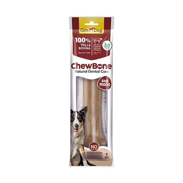 GimDog Chew Bones Press Köpek Çiğneme Kemiği 10'' 210 gr Naturel