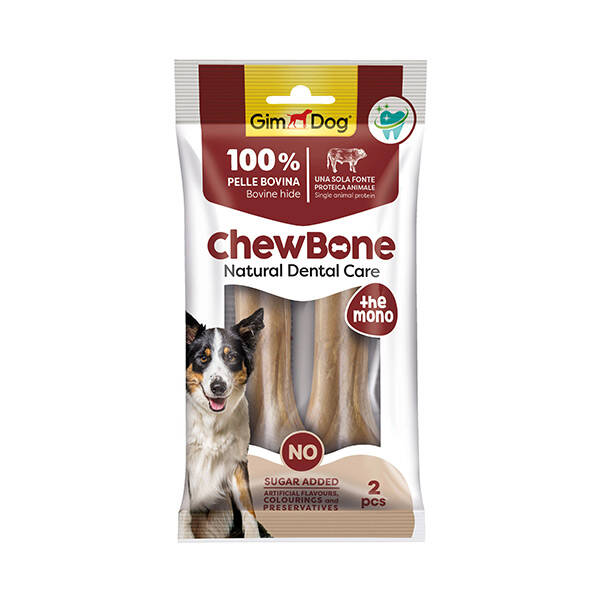 GimDog Chew Bones Press Köpek Çiğneme Kemiği 5,5’’ 120 gr2li Naturel