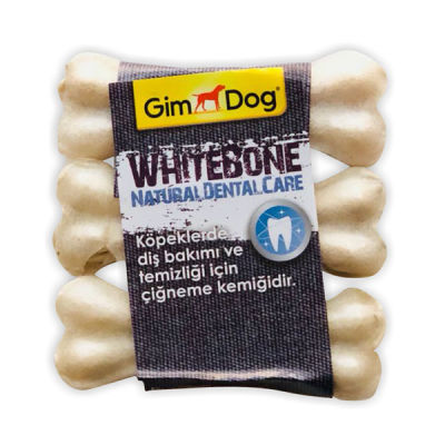 Gimdog Mordimi Beyaz Press Köpek Ödül Kemiği 9 CM 3 ADET