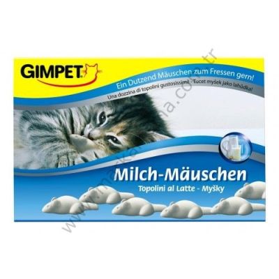 Gimpet Milk Mice Fare Şekilli Kedi Ödül Tableti 35 GR (12 'li)