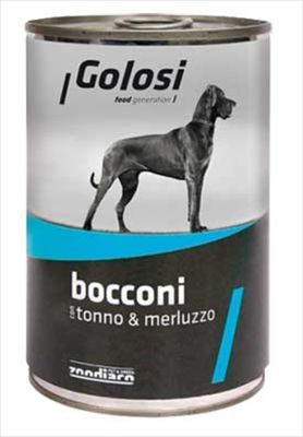 Golosi Bocconi Ton ve Morina Balıklı Köpek Konservesi 400 Gr