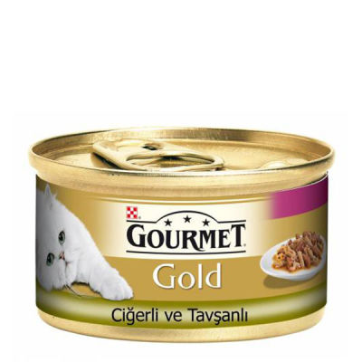 Gourmet Gold Ciğerli Tavşanlı Kedi Konservesi 85 gr