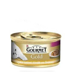 Gourmet Gold Çifte Lezzet Hindili Ördekli Kedi Konservesi 85 gr x 24 Adet - Thumbnail