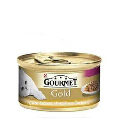 Gourmet Gold Çifte Lezzet Hindili Ördekli Kedi Konservesi 85 gr x 24 Adet