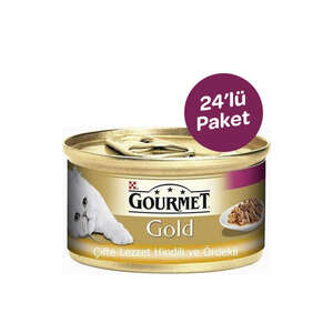 Gourmet Gold Çifte Lezzet Hindili Ördekli Kedi Konservesi 85 gr x 24 Adet - Thumbnail
