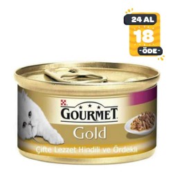 Gourmet Gold Hindili Ördekli Kedi Konservesi 85GR * 24 Adet - Thumbnail