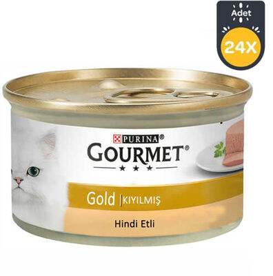 Gourmet Gold Kıyılmış Hindi Etli Kedi Konserve 85 Gr * 24 ADET