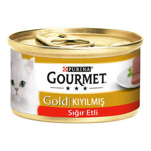 Gourmet Gold Kıyılmış Sığır Etli Kedi Konserve 85 GR - Thumbnail