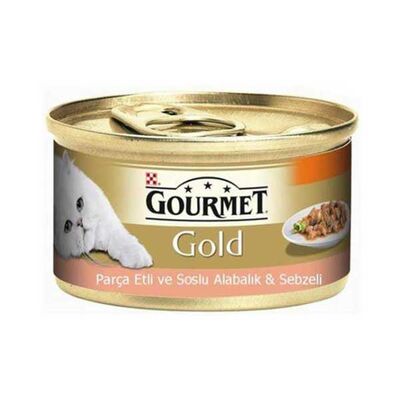 Gourmet Gold Parça Etli Alabalık Sebze Kedi Konservesi 85 GR * 24 Adet
