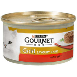 Gourmet Gold Savoury Cake Sığır Etli Kedi Konservesi 85 Gr - Thumbnail