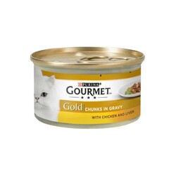 Gourmet Gold Tavuk ve Ciğerli Kedi Konservesi 85 Gr * 24 Adet - Thumbnail