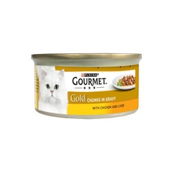 Gourmet Gold Tavuk ve Ciğerli Kedi Konservesi 85 Gr * 24 Adet - Thumbnail