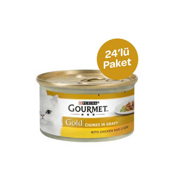 Gourmet Gold Tavuk ve Ciğerli Kedi Konservesi 85 Gr * 24 Adet