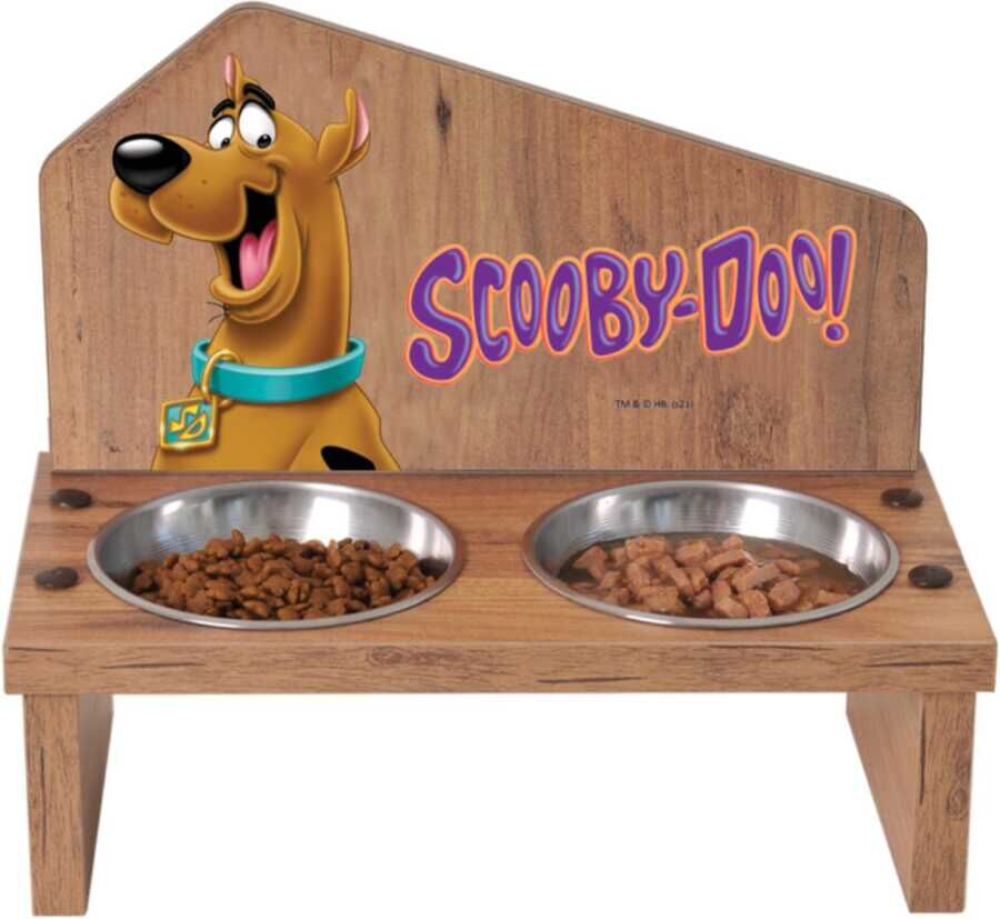 Scooby Doo Ahşap Mama Standı İkili