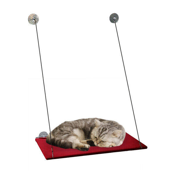 Herniks Cama Yapışan Vantuzlu Kedi Yatağı - Kırmızı