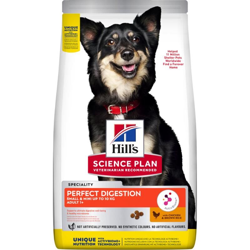 Hill's SCIENCE PLAN Perfect Digestion Sindirim Destekleyici Tavuklu Küçük Irk Yetişkin Köpek Maması 1,5 kg