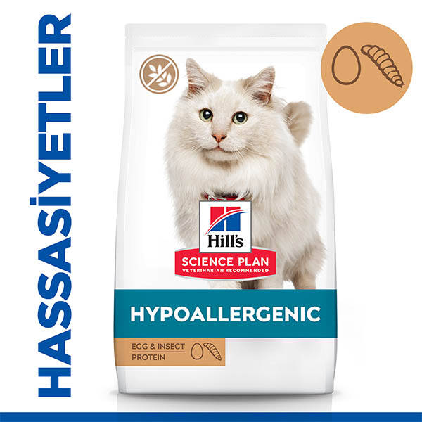 Hill's SCIENCE PLAN Hipoalerjenik Yumurta ve Böcek Proteinli Tahılsız Yetişkin Kedi Maması 1,5kg