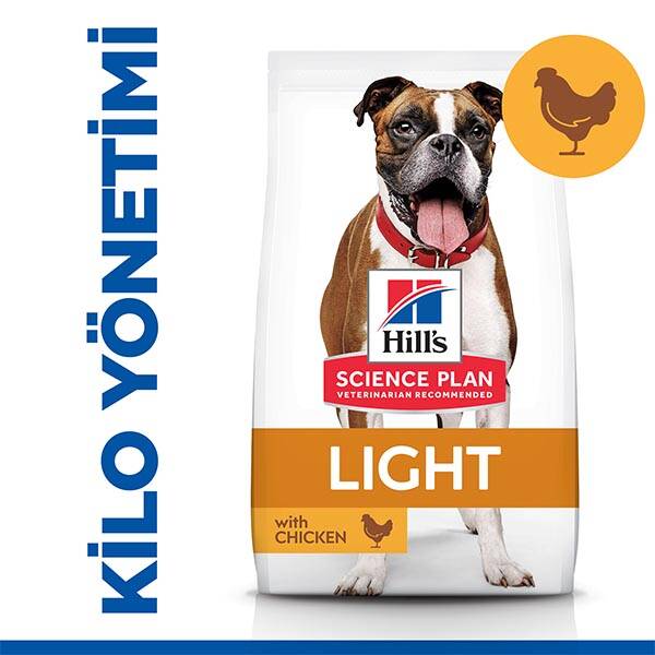 Hill's SCIENCE PLAN Light Tavuklu Orta Irk Yetişkin Köpek Maması 2,5kg