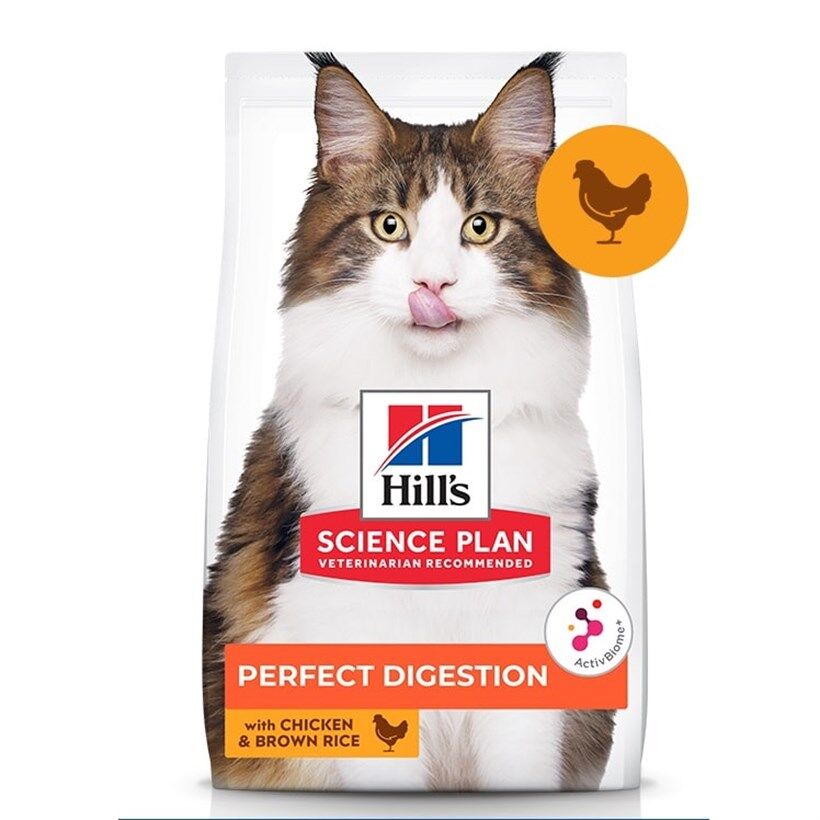 Hill's SCIENCE PLAN Sindirim Düzenleyici Tavuklu ve Esmer Pirinçli Yetişkin Kedi Maması 1,5kg