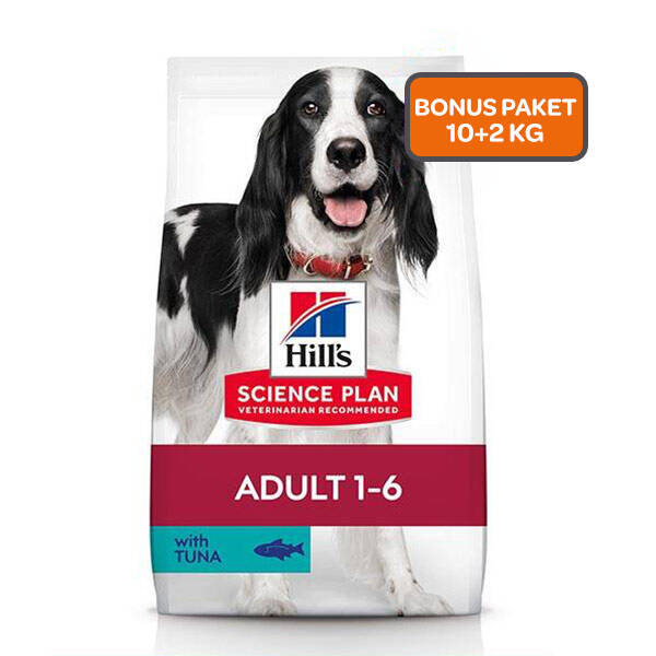 Hill's SCIENCE PLAN Ton Balıklı Orta Irk Yetişkin Köpek Maması 10kg + 2kg HEDİYE!
