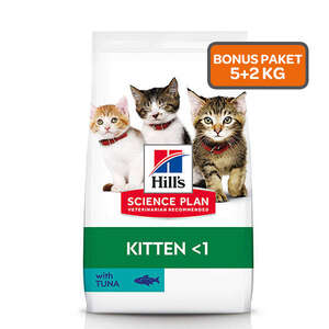 Hill's SCIENCE PLAN Ton Balıklı Yavru Kedi Maması 5kg + 2kg HEDİYE! - Thumbnail
