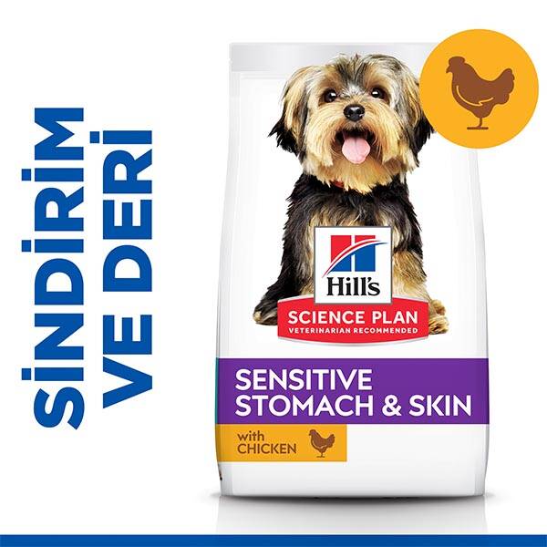 Hill's SCIENCE PLAN Sensitive Skin Tavuklu Küçük Irk Yetişkin Köpek Maması 1,5kg