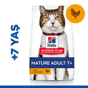 Hill's SCIENCE PLAN Mature +7 Tavuklu Yaşlı Kedi Maması 1,5kg - Thumbnail
