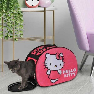 Hello Kitty 3D Eva Kedi Taşıma Çantası Pembe - Thumbnail