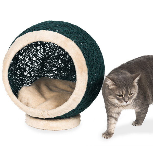Küre Şeklinde Kedi Evi 45 CM Yeşil