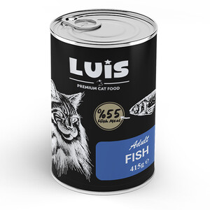 Luis Parça Balıklı Soslu Yetişkin Kedi Konservesi 415 GR x 20 Adet - Thumbnail