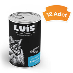 Luis Parça Somonlu Soslu Kısırlaştırılmış Kedi Konservesi 400 GR x 12 Adet - Thumbnail