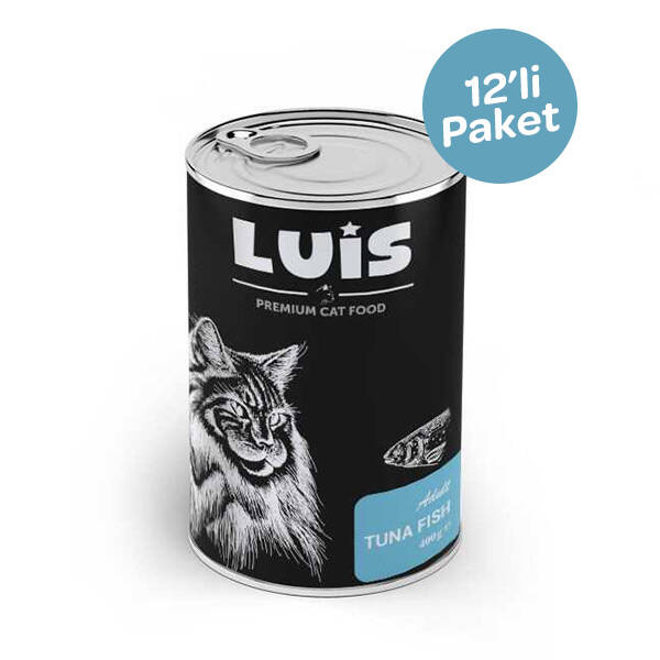 Luis Parça Ton Balıklı Soslu Kedi Konservesi 400 GR x 12 Adet
